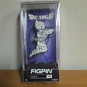 FiGPiN Dragon Ball Super Vegeta Action Figure Pin - Black and White